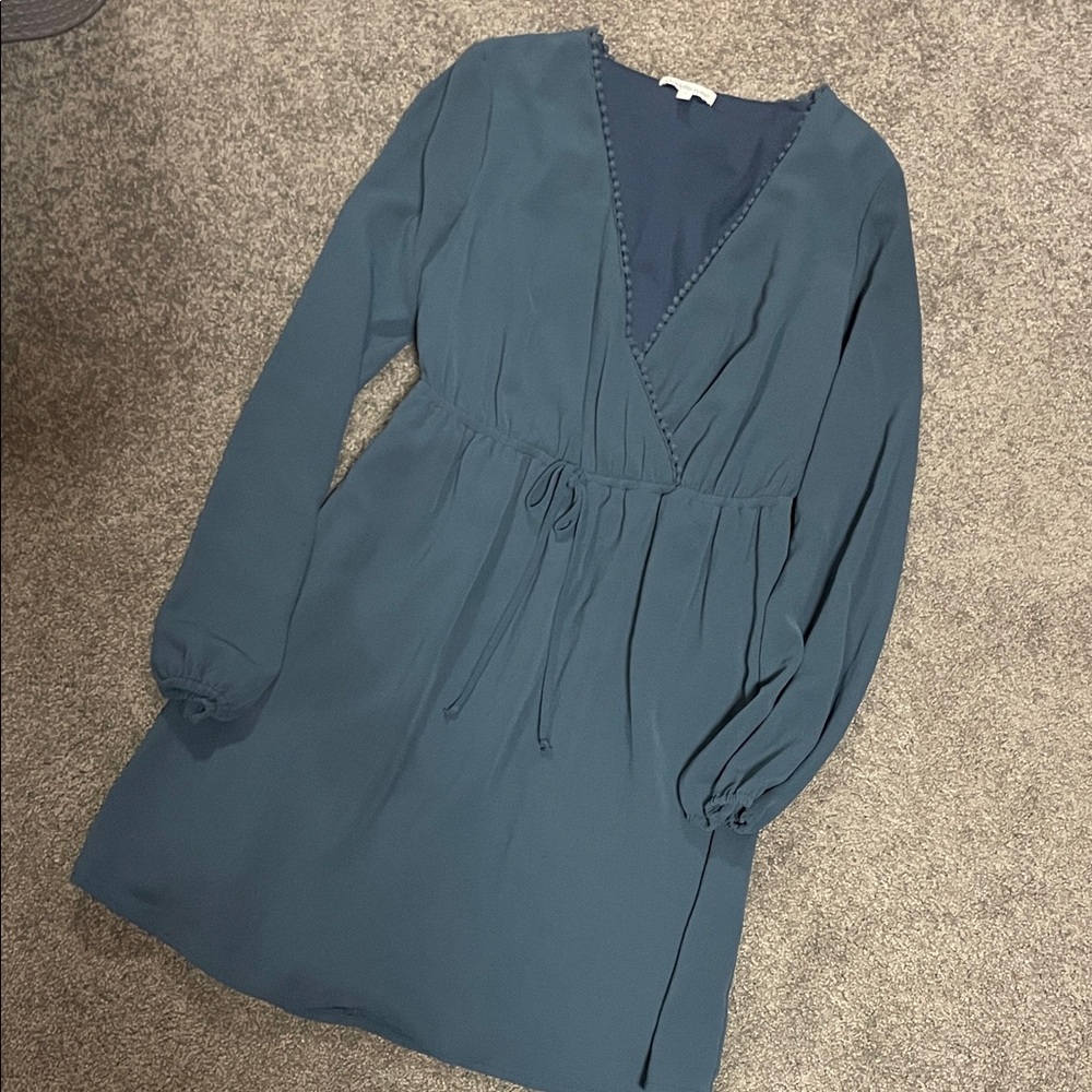 Charlotte Russe XS Elegant Teal Long Sleeve Dress